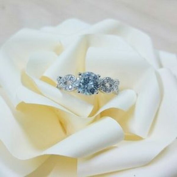 NEW 925 Sterling Silver CZ Cubic Zirconia  Ring – 925 Silver Band• Gift Ready - Picture 2 of 5